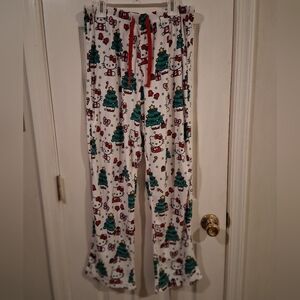 Festive Christmas San Rio Hello Kitty Pajama Pants Bottoms